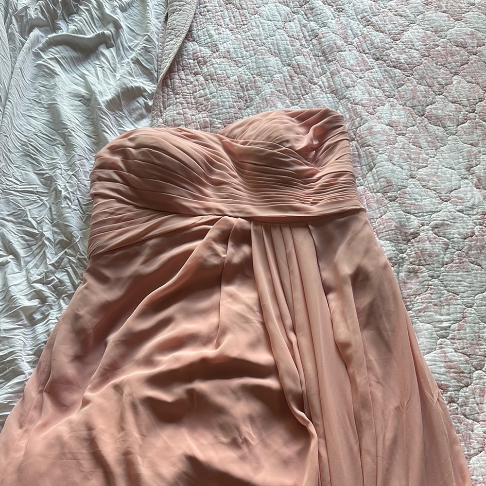 Elegant Strapless Pink Dress